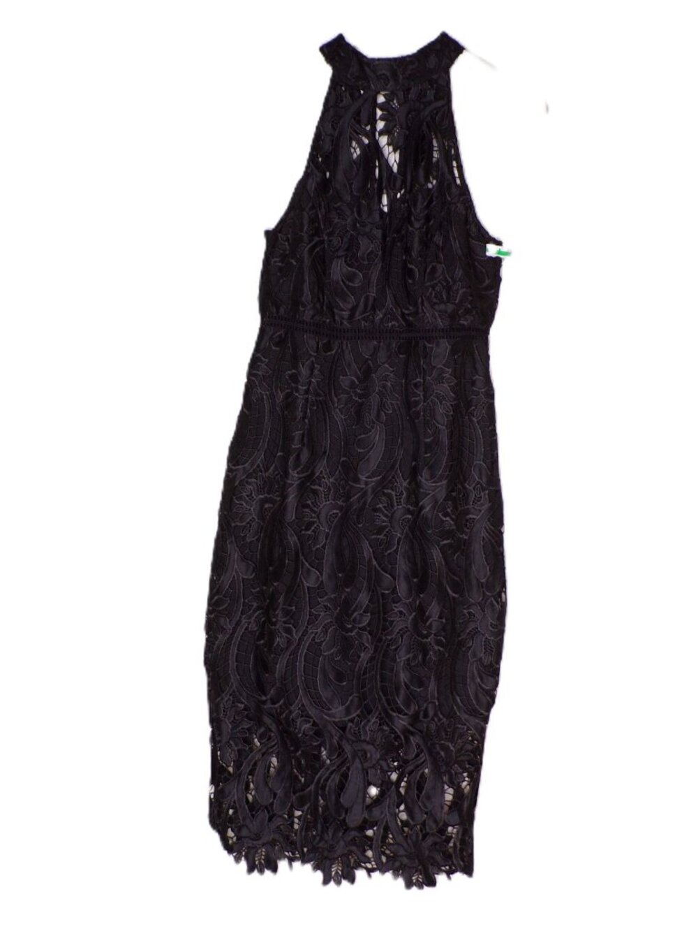 🆕BARDOT Isa Lace Halter Cocktail Dress X-Small 4 Black - Picture 6 of 12